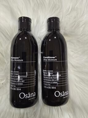 Osana Naturals Ultra Moisture Shampoo Conditioner Set Vanilla Coconut Duo 11.8oz